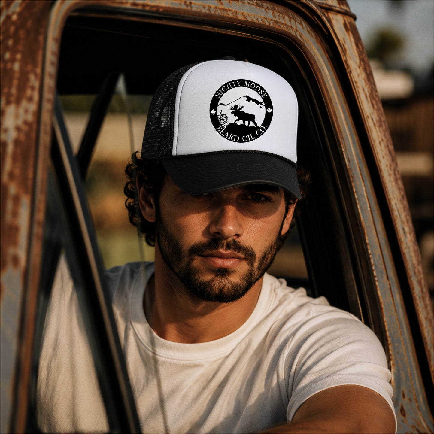 Mighty Moose Beard Oil Co. Trucker Hat | Logo Snapback